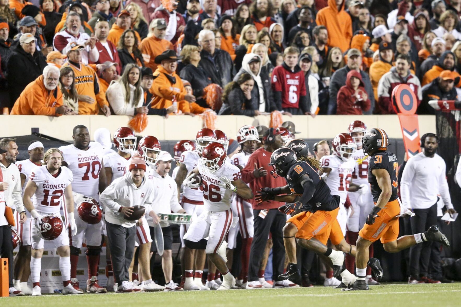 Nov. 27: OU 33, Oklahoma State 37